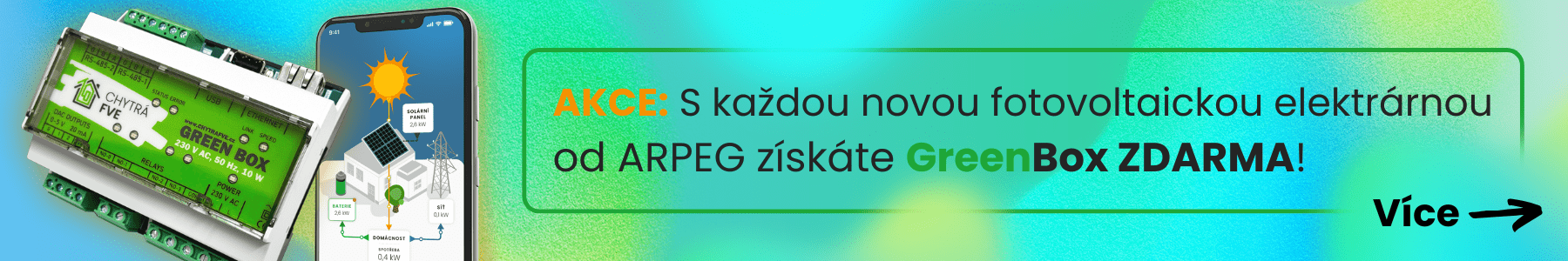 Chytrá fotovoltaika: akční nabídka k fotovoltaice od ARPEG